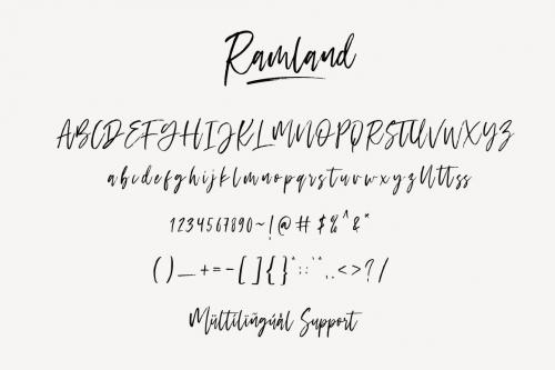 Ramland Handwritten Font 10