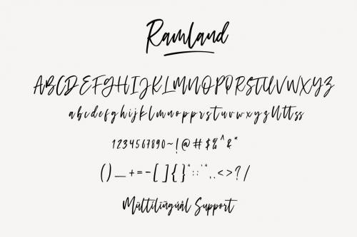 Ramland Handwritten Font 9