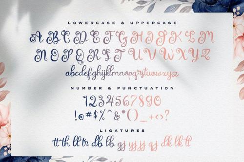 Rathury Decorative Script Font  12