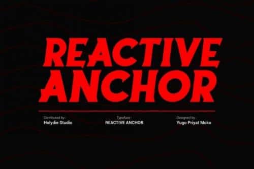 Reactive Anchor Serif Display Typeface 4