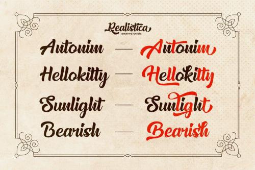 Realistica Script Font  5