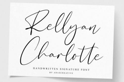 Rellyan Charlotte Handwritten Signature Font
