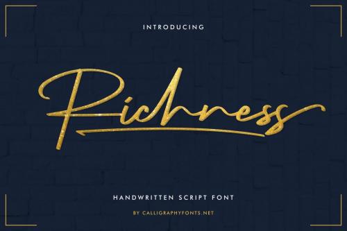 Richness Signature Script Font
