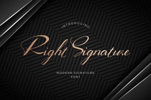 Right Signature Script Font 1