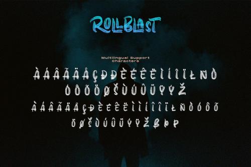 Rollblast Brush Font 10