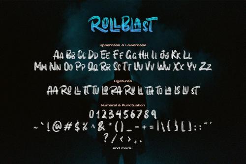 Rollblast Brush Font 3