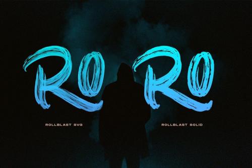 Rollblast Brush Font 7
