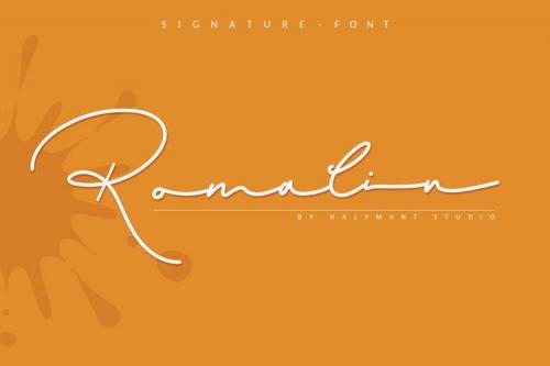 Romalin Heart Signature Font