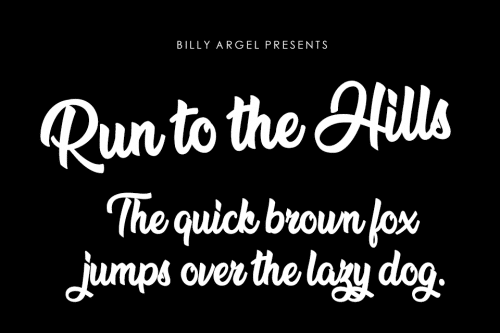Run to the Hills Font 1