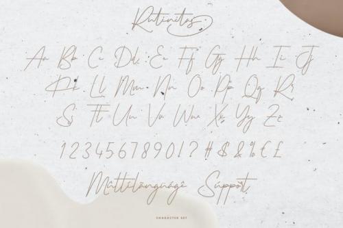 Rutinitas Signature Script Font 3