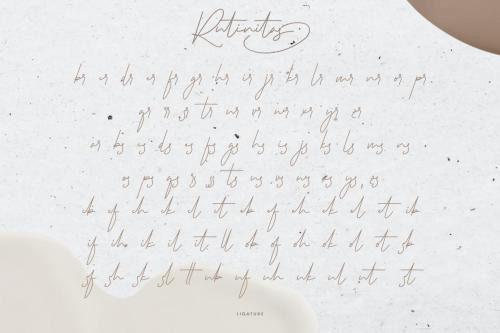 Rutinitas Signature Script Font 6