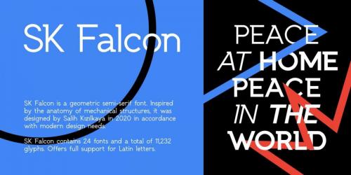 SK Falcon Sans Serif Typeface 3
