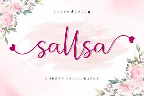Sallsa Modern Calligraphy Script Font