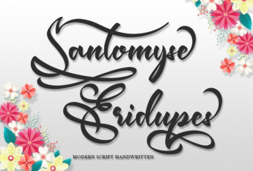 Santomyse Eridupes Script Font