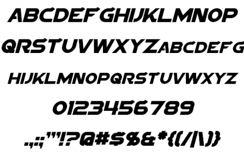 Sigma Five font 2