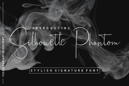 Silhouette Phantom Signature Handwritten Font 1