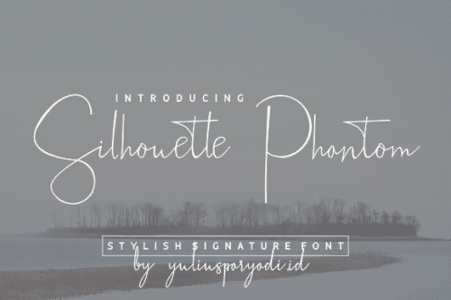 Silhouette Phantom Signature Handwritten Font 11