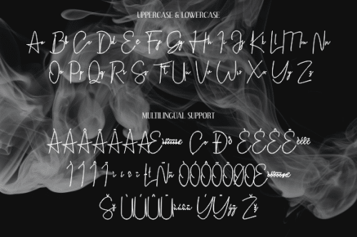 Silhouette Phantom Signature Handwritten Font 8