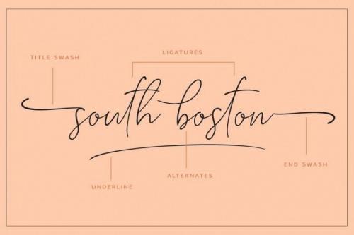 South Boston Script Font 1