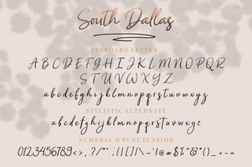 South Dallas Script Font 10