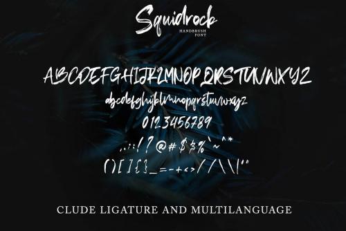 Squidrock Handbrush Typeface 8