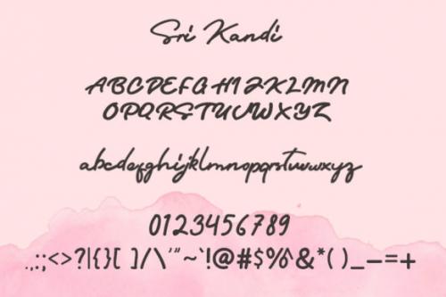 Sri Kandi Script Font 8