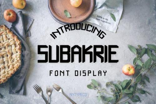 Subakrie Display Font