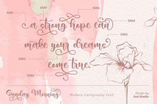 Sunday Morning Calligraphy Font  3