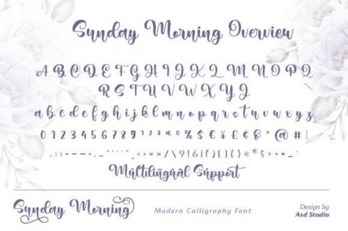 Sunday Morning Calligraphy Font  7