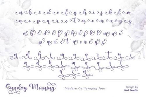 Sunday Morning Calligraphy Font  8