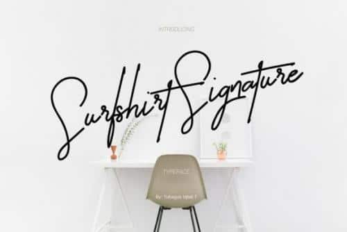 Surfshirt Signature Font 1