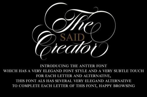 The Antter Calligraphy Script Font 4