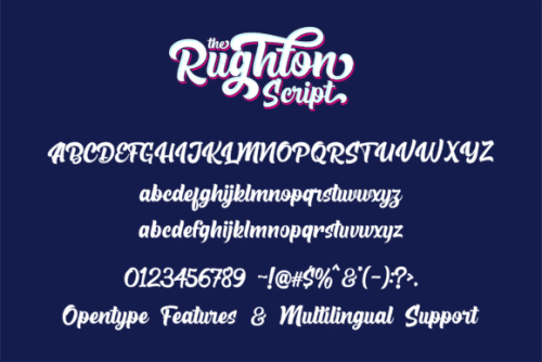 The Rughton Bold Script Font  8