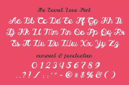 The Secret Love Font 2