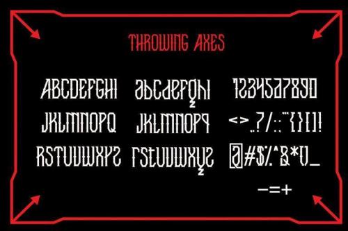 Throwing Axes Font 1