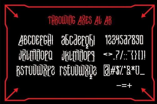 Throwing Axes Font 2