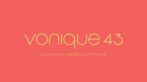 Vonique 43 Typeface  2