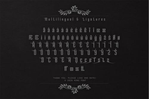 Wallrous Blackletter Tattoo Typeface 7