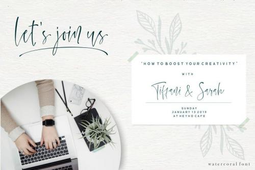 Watercoral Natural Script Font 4