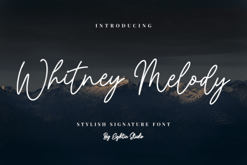 Whitney Melody Stylish Signature Font