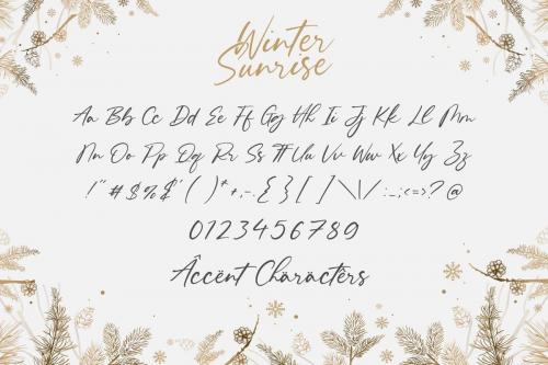Winter Sunrise Handwritten Script Font 3
