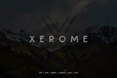Xerome Display Typeface With Webfont 1
