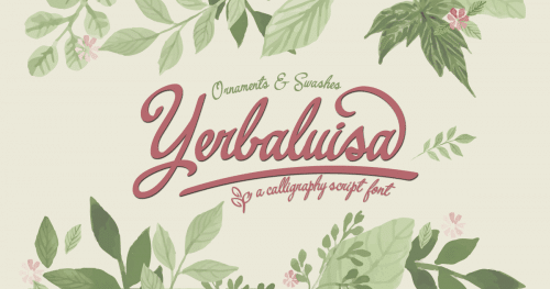 Yerbaluisa Calligraphic Script Font 1