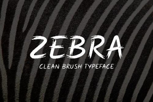 Zebra Brush Font