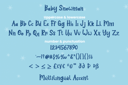 Baby Snowman Font 5