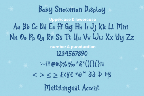 Baby Snowman Font 6