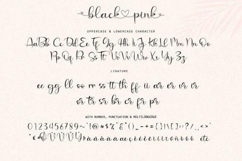 Black Love Pink Font 9