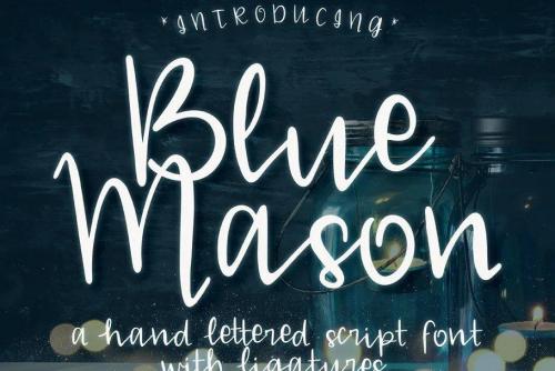 Blue Mason Script Font 0