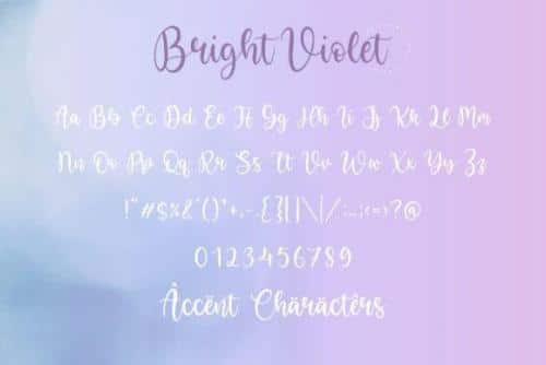Bright Violet Font 5