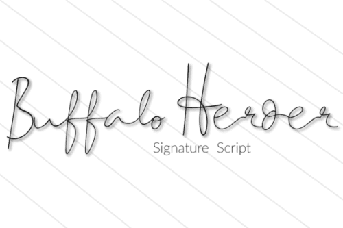 Buffalo Herder Signature Font 1